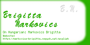 brigitta markovics business card